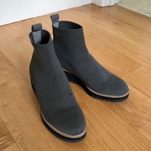 Eileen Fisher gray mesh pull on bootie
